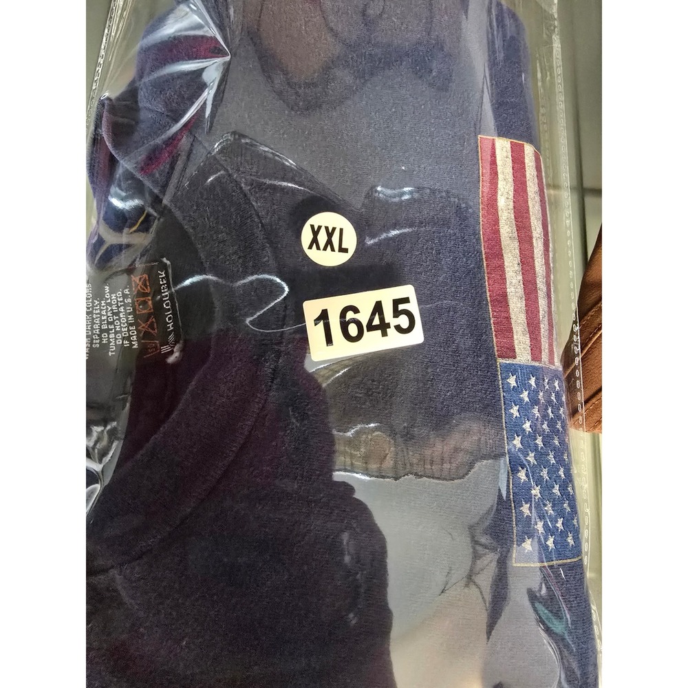 Harley-Davidson Mens XXL Navy Blue American Flag T-Shirt Wilkesboro NC Vintage - Picture 6 of 6
